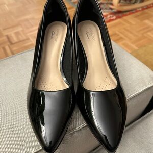 Clarks Illeana Tulip Black Patent Stiletto Heel